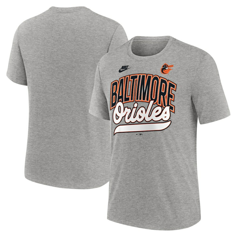 Baltimore Orioles Cooperstown Collection Retro Tri-Blend T-Shirt Heather Gray