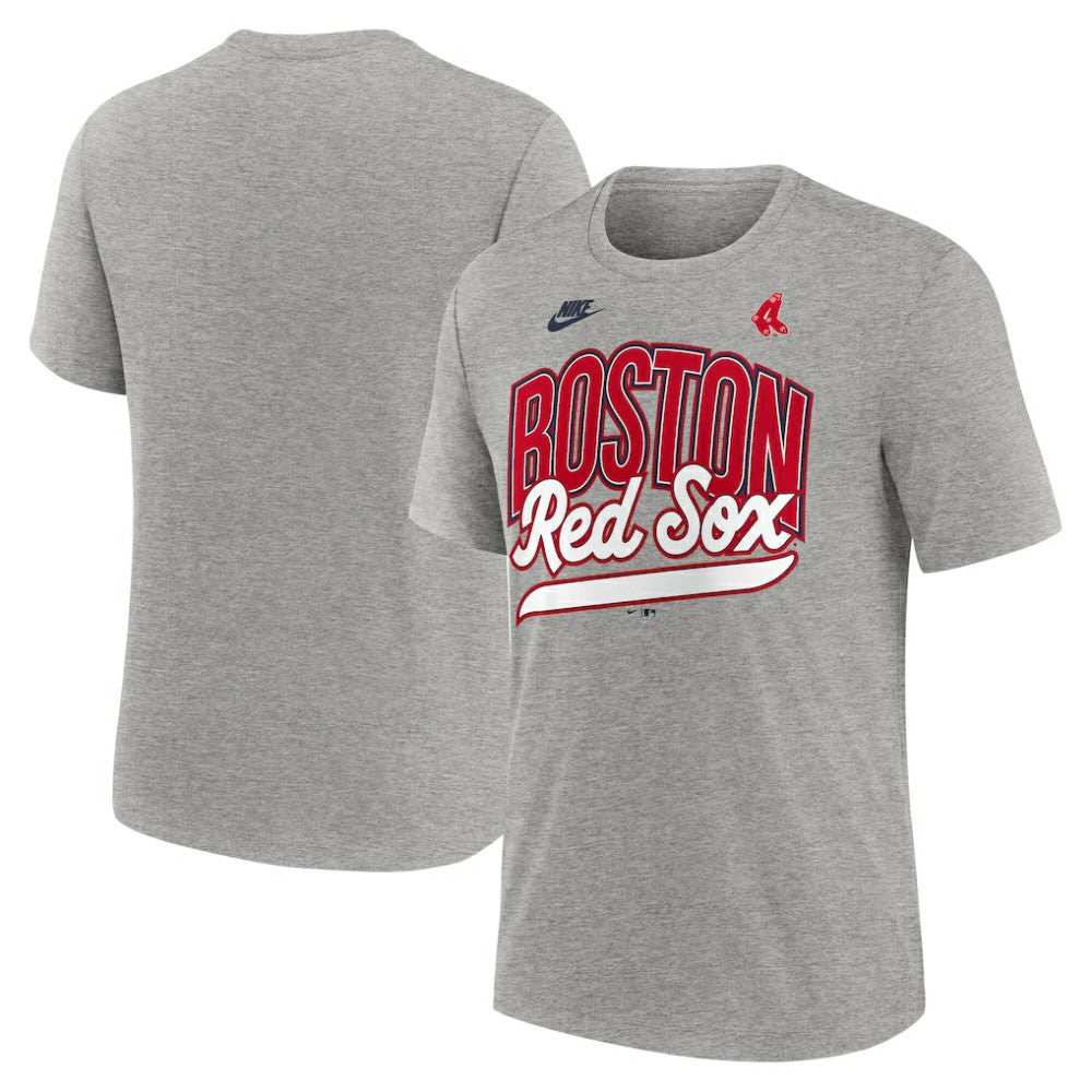 Boston Red Sox Cooperstown Collection Retro Tri-Blend T-Shirt Heather Gray