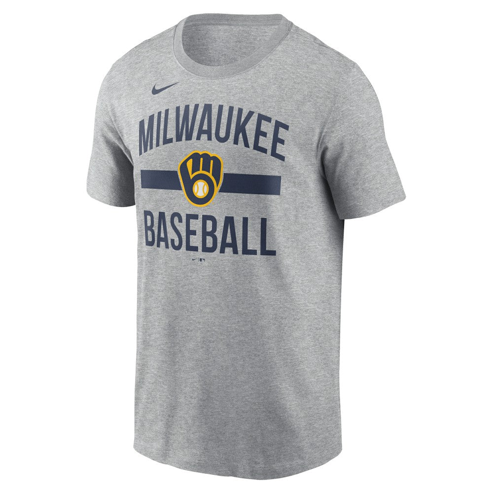 Milwaukee Brewers  Arched T-Shirt Heather Gray