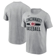 Cincinnati Reds  Arched T-Shirt Heather Gray