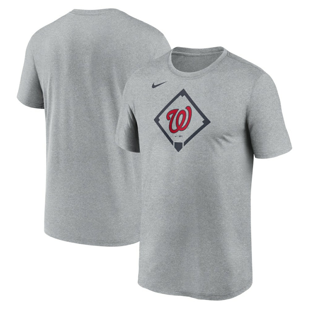 Washington Nationals Icon Legend Dri-FIT T-Shirt Heather Gray