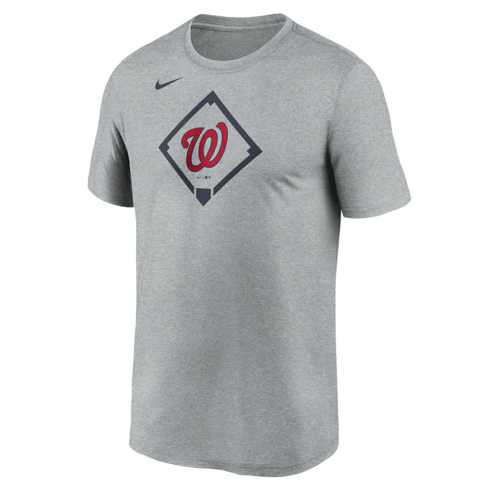 Washington Nationals Icon Legend Dri-FIT T-Shirt Heather Gray