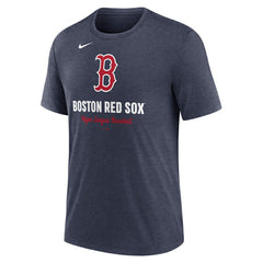 Boston Red Sox Logo Tri-Blend T-Shirt Heather Navy