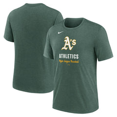 Athletics Logo Tri-Blend T-Shirt Heather Green