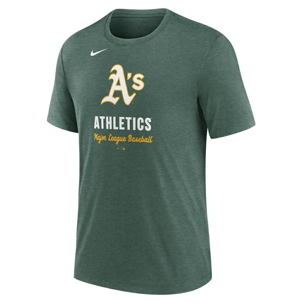Athletics Logo Tri-Blend T-Shirt Heather Green