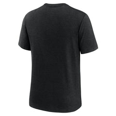 Colorado Rockies Logo Tri-Blend T-Shirt Heather Black