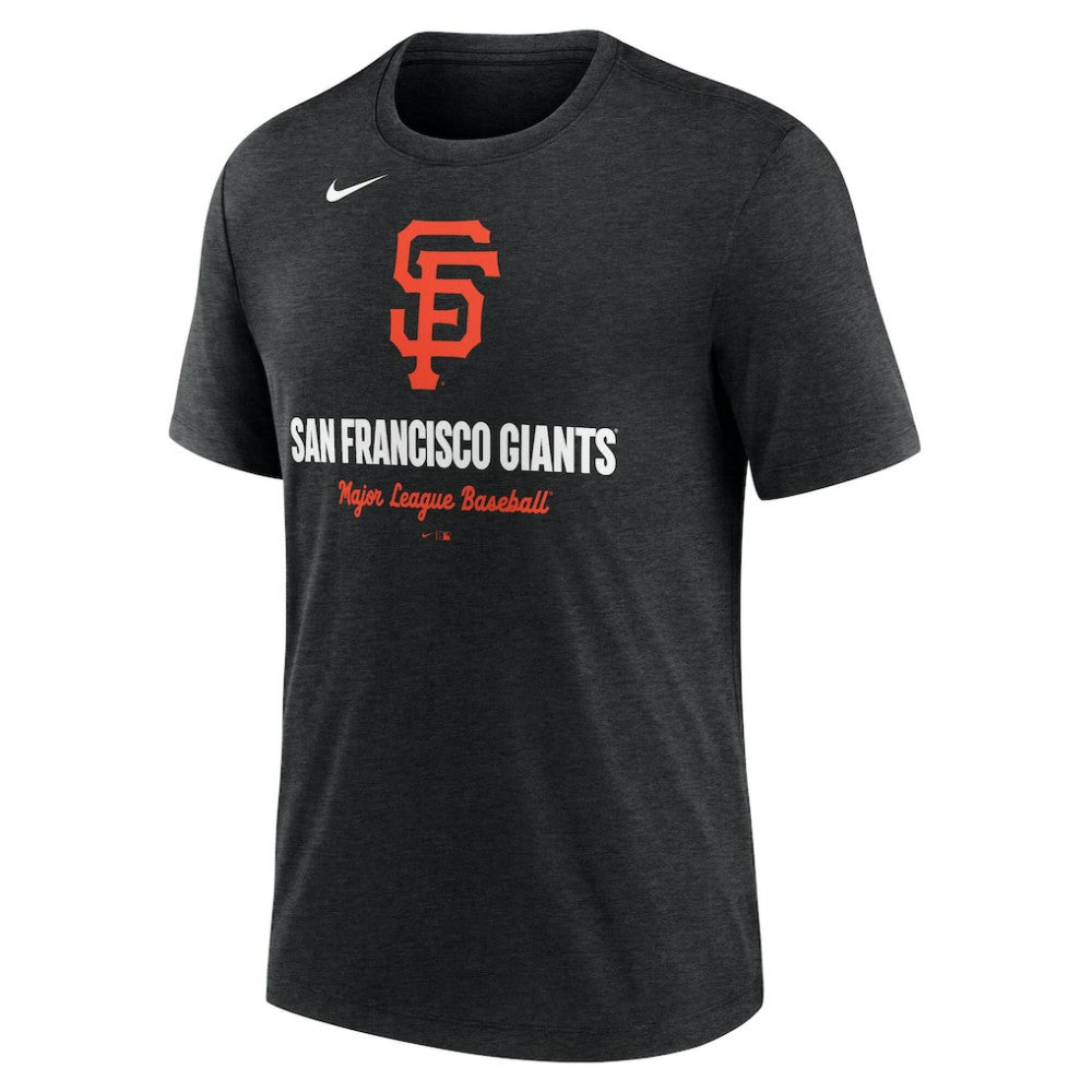 San Francisco Giants Logo Tri-Blend T-Shirt Heather Black