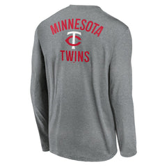 Minnesota Twins 2-Hit Legend Dri-FIT Long Sleeve T-Shirt Heather Charcoal