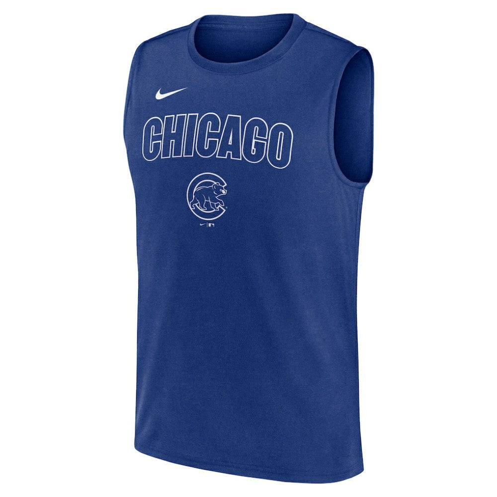 Chicago Cubs Knockout Dri-FIT Muscle Tank Top Royal