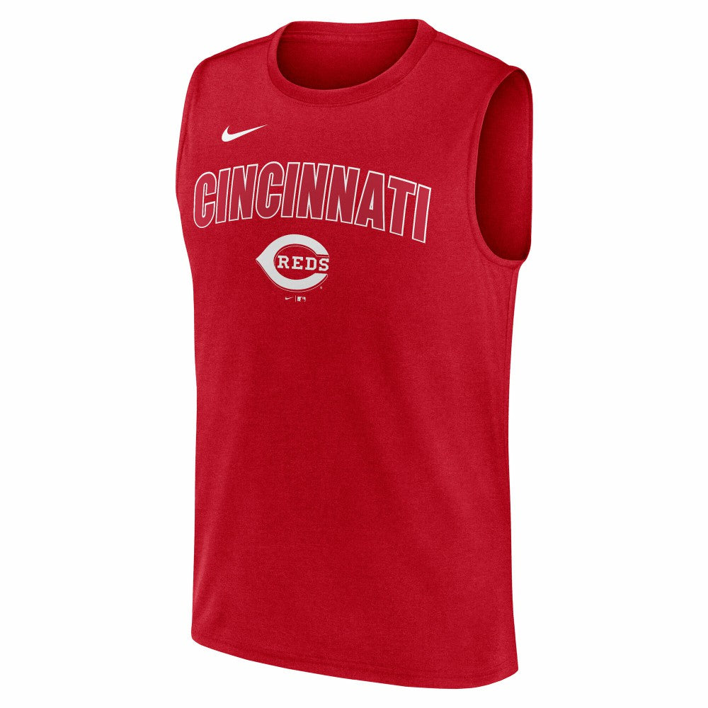 Cincinnati Reds Knockout Dri-FIT Muscle Tank Top Red