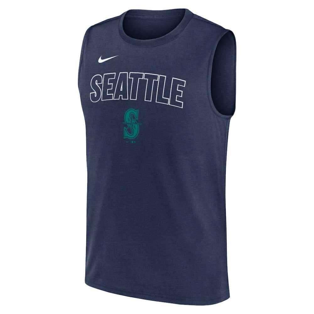 Seattle Mariners Knockout Dri-FIT Muscle Tank Top Navy