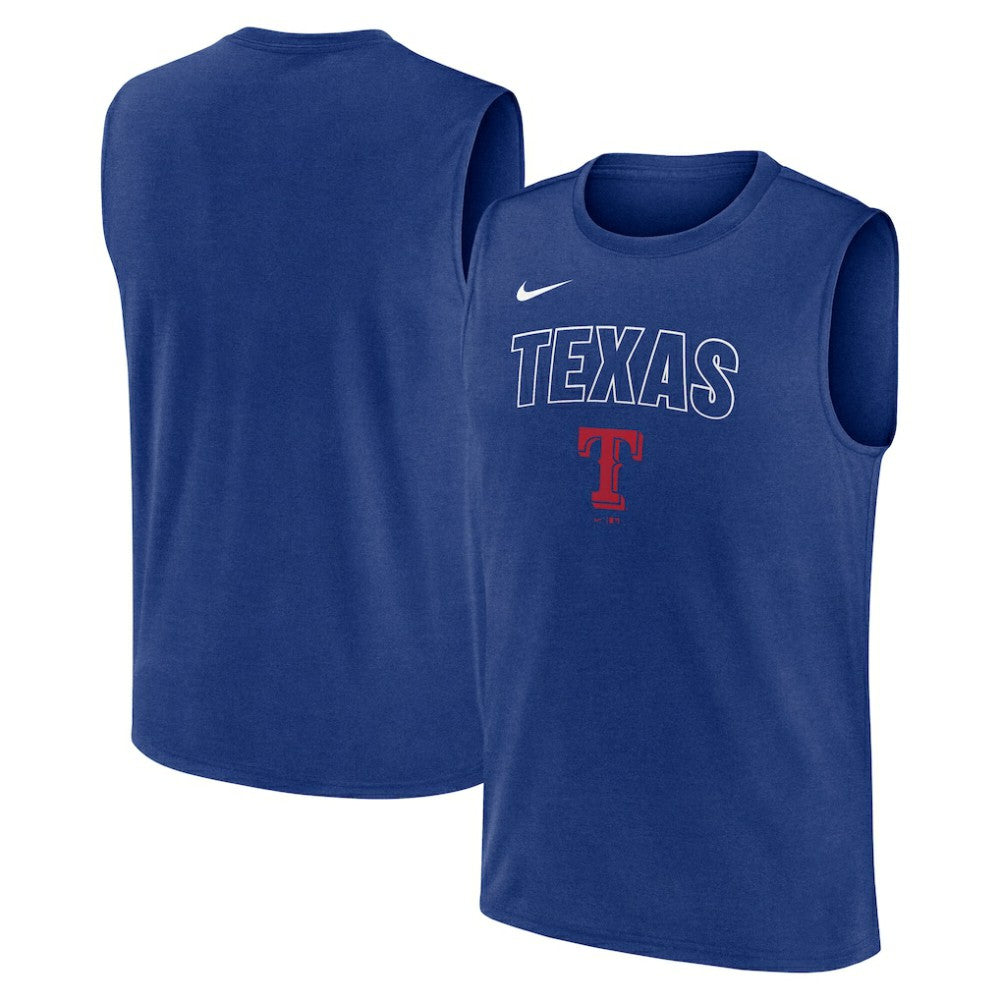 Texas Rangers Knockout Dri-FIT Muscle Tank Top Royal