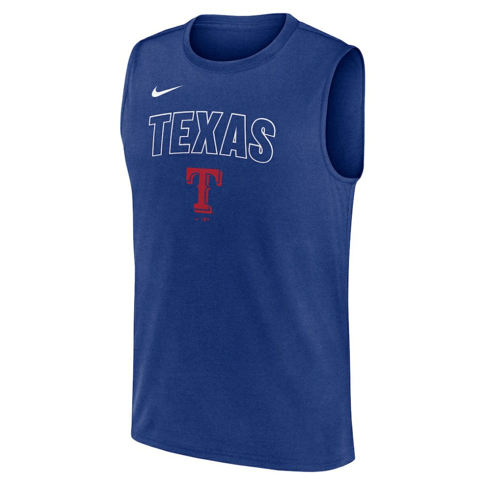 Texas Rangers Knockout Dri-FIT Muscle Tank Top Royal