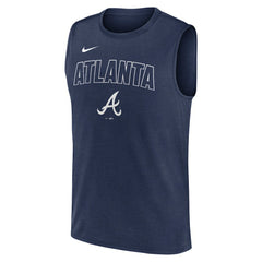 Atlanta Braves Knockout Dri-FIT Muscle Tank Top Navy