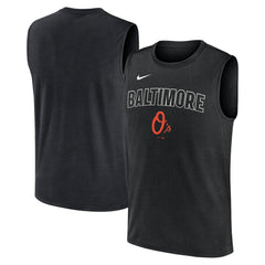 Baltimore Orioles Knockout Dri-FIT Muscle Tank Top Black