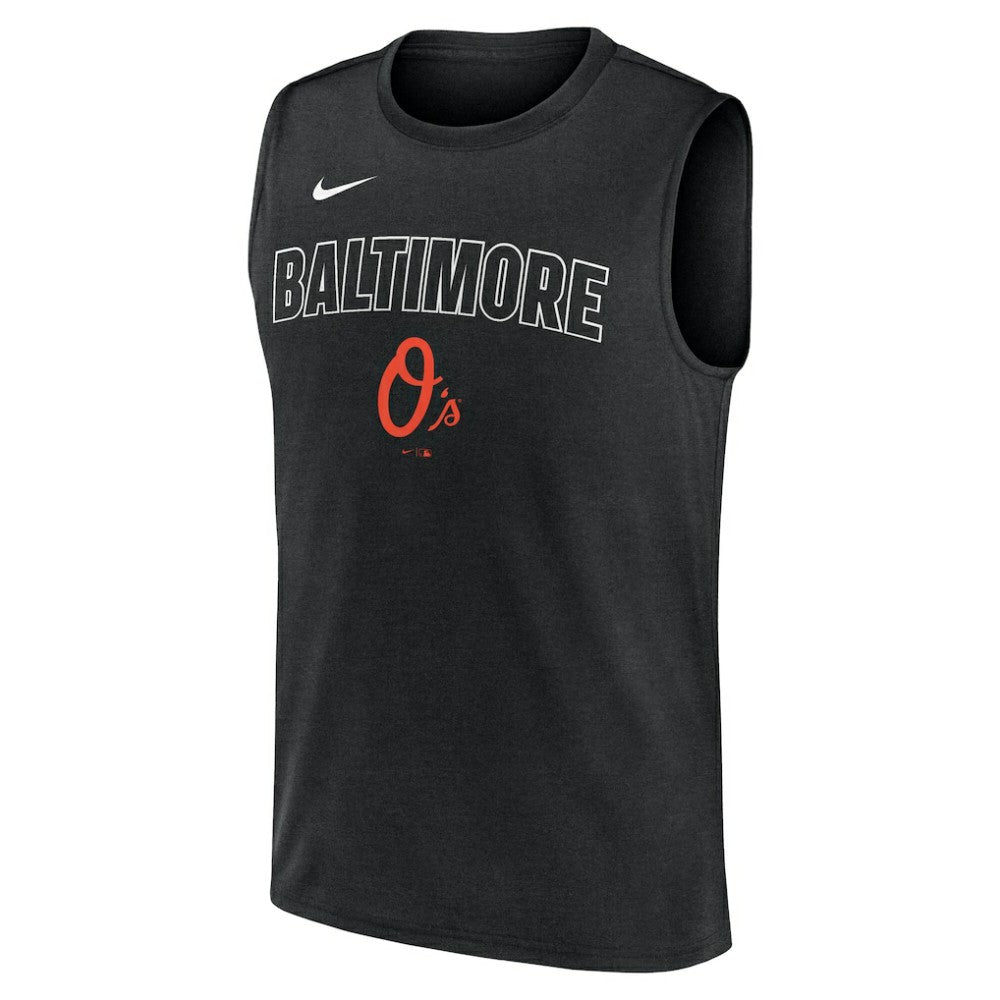 Baltimore Orioles Knockout Dri-FIT Muscle Tank Top Black