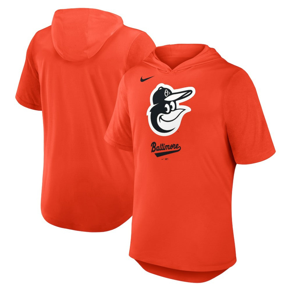 Baltimore Orioles Tri-Blend Hoodie T-Shirt Orange
