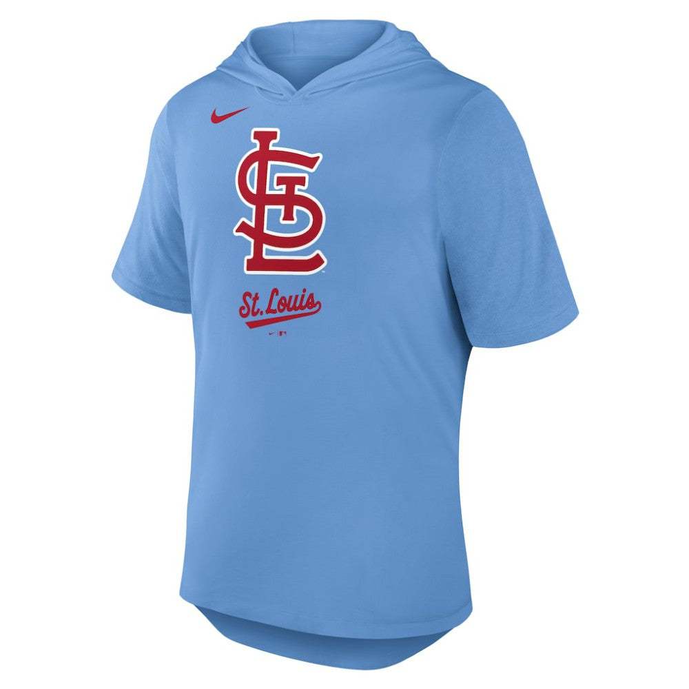 St. Louis Cardinals Tri-Blend Hoodie T-Shirt Light Blue