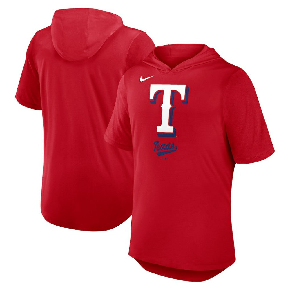 Texas Rangers Tri-Blend Hoodie T-Shirt Red