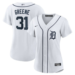 Riley Greene Detroit Tigers Women's Home Replica Player Jersey White