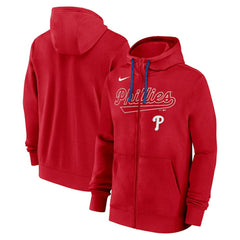 Philadelphia Phillies Knockout Script Full-Zip Hoodie Red