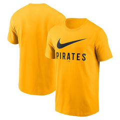 Pittsburgh Pirates Swoosh T-Shirt Gold