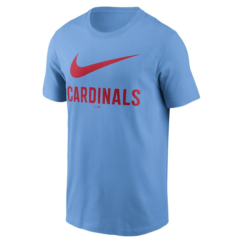 St. Louis Cardinals Swoosh T-Shirt Light Blue