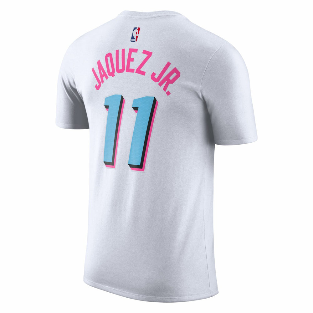 Jaime Jaquez Jr. Miami Heat 2024/25 City Edition Vice Name & Number T-Shirt - White cheap
