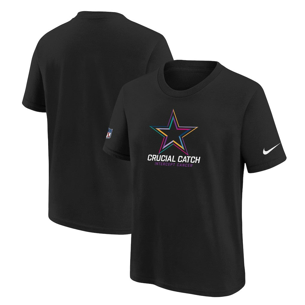 Dallas Cowboys Youth 2024 NFL Crucial Catch T-Shirt - Black online