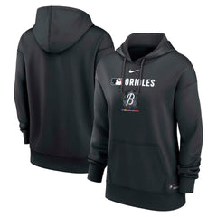 Baltimore Orioles Women's City Connect Authentic Collection Therma-FIT Hoodie Black