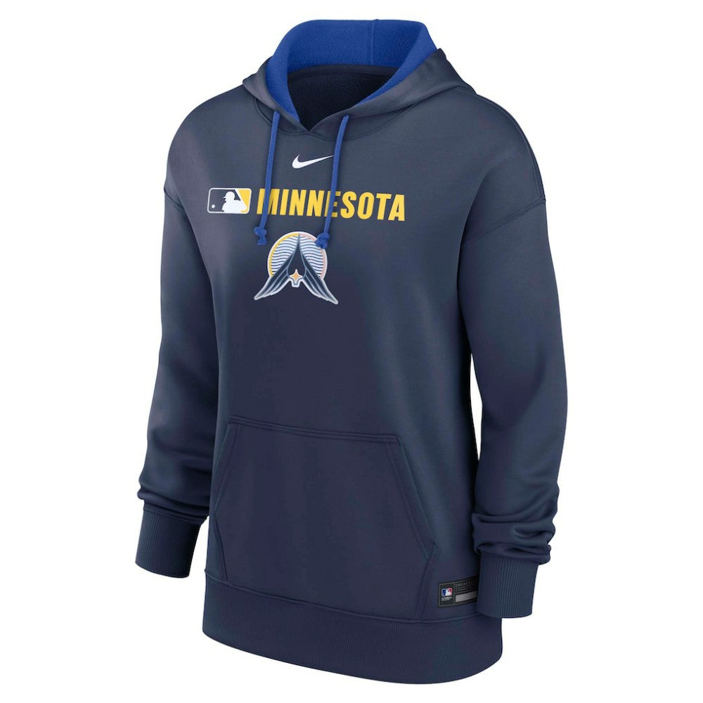 Minnesota Twins Women's City Connect Authentic Collection Therma-FIT Hoodie Navy