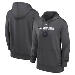 New York Mets Women's City Connect Authentic Collection Therma-FIT Hoodie Anthracite
