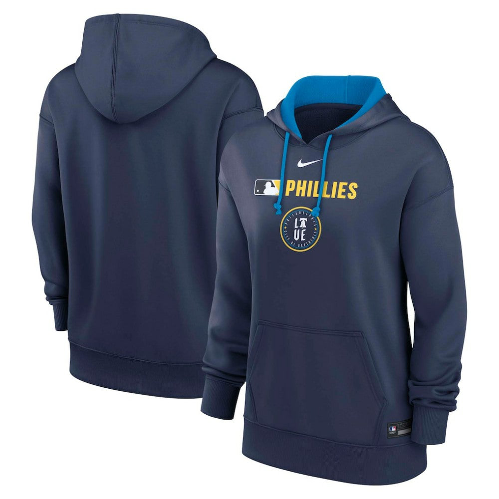 Philadelphia Phillies Women's City Connect Authentic Collection Therma-FIT Hoodie Navy