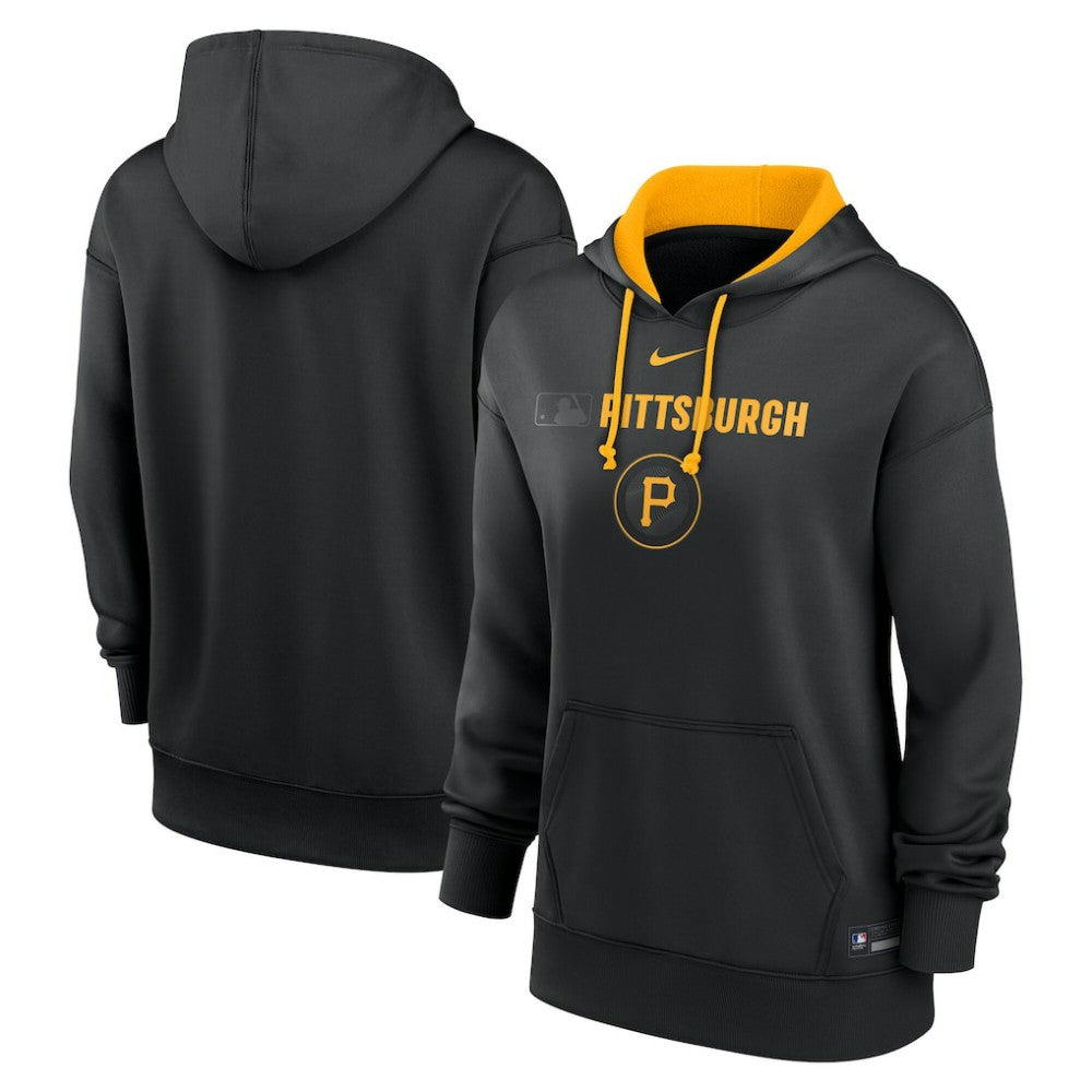 Pittsburgh Pirates Women's City Connect Authentic Collection Therma-FIT Hoodie Black