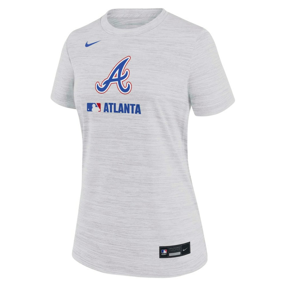 Atlanta Braves Women's Authentic Collection City Connect Velocity Dri-FIT T-Shirt Ash