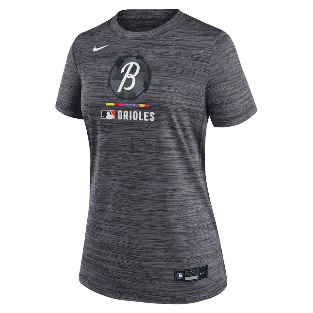 Baltimore Orioles Women's Authentic Collection City Connect Velocity Dri-FIT T-Shirt Charcoal