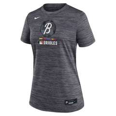 Baltimore Orioles Women's Authentic Collection City Connect Velocity Dri-FIT T-Shirt Charcoal