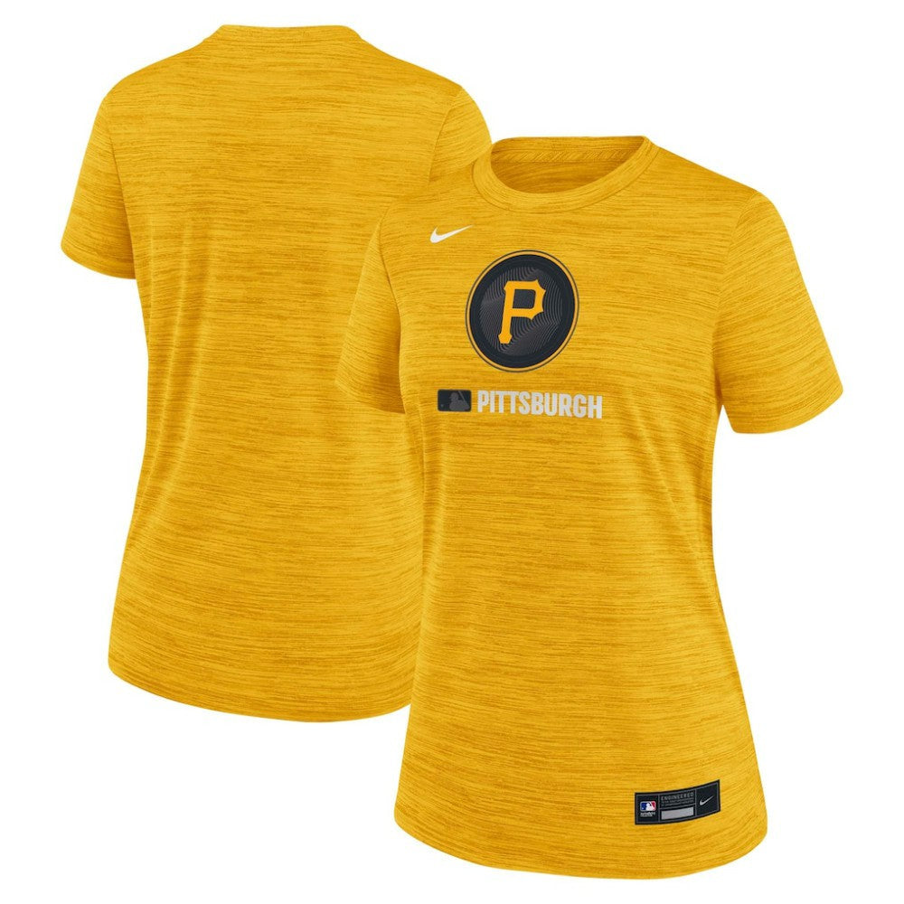 Pittsburgh Pirates Women's Authentic Collection City Connect Velocity Dri-FIT T-Shirt Gold