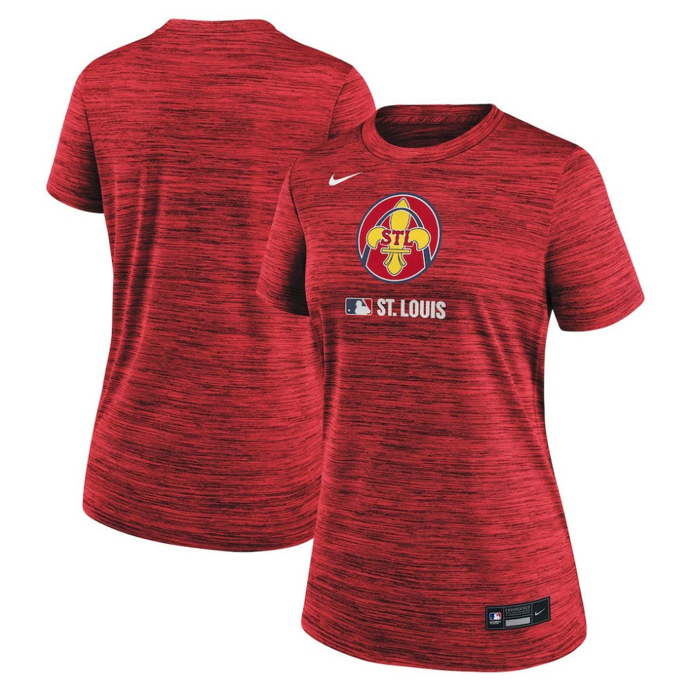 St. Louis Cardinals Women's Authentic Collection City Connect Velocity Dri-FIT T-Shirt Red