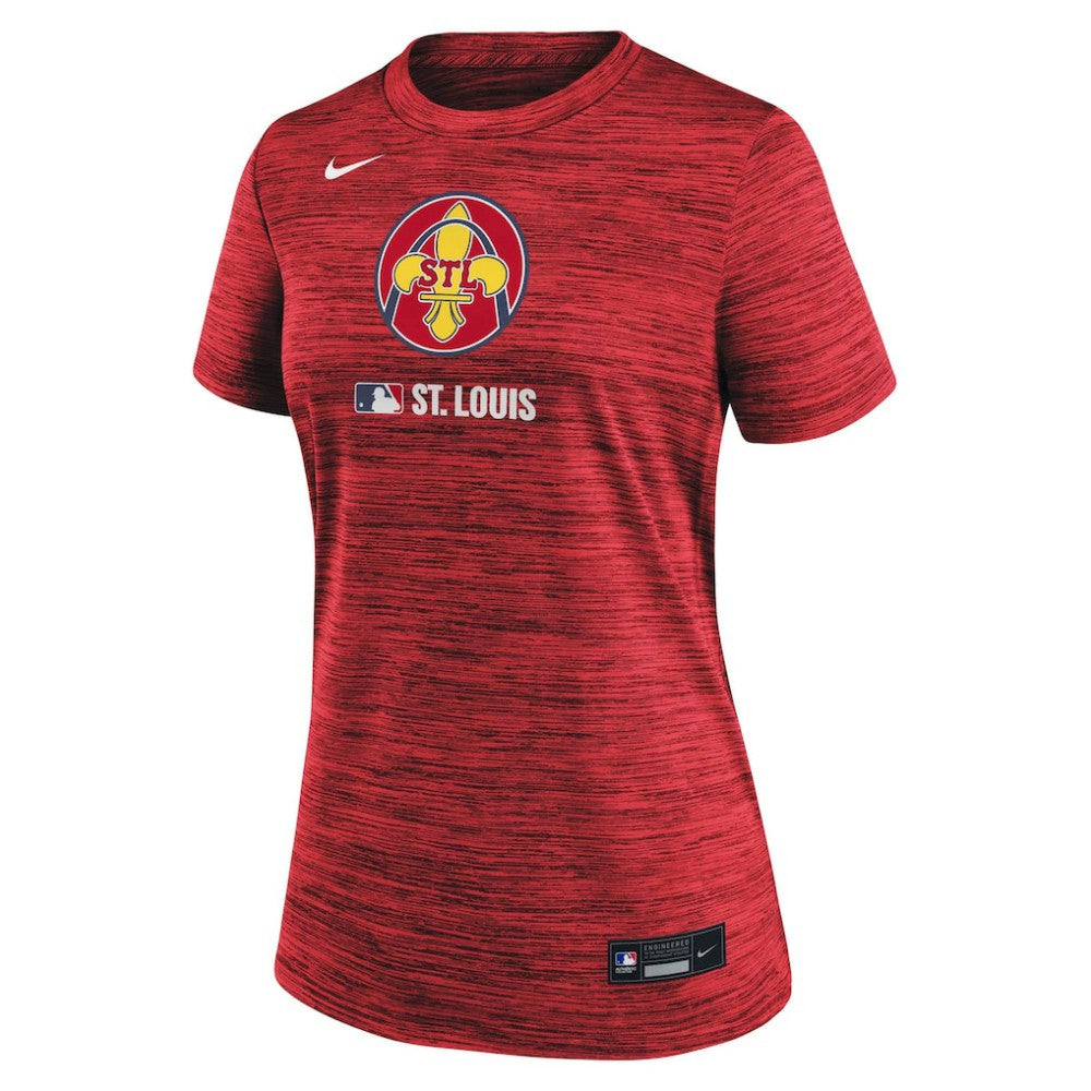 St. Louis Cardinals Women's Authentic Collection City Connect Velocity Dri-FIT T-Shirt Red