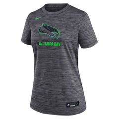 Tampa Bay Rays Women's Authentic Collection City Connect Velocity Dri-FIT T-Shirt Charcoal
