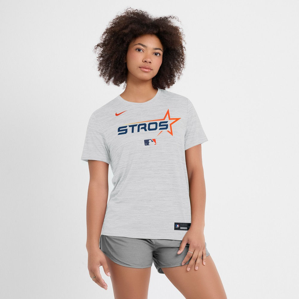 Houston Astros Women's 2025 City Connect Authentic Collection Velocity Dri-FIT T-Shirt White