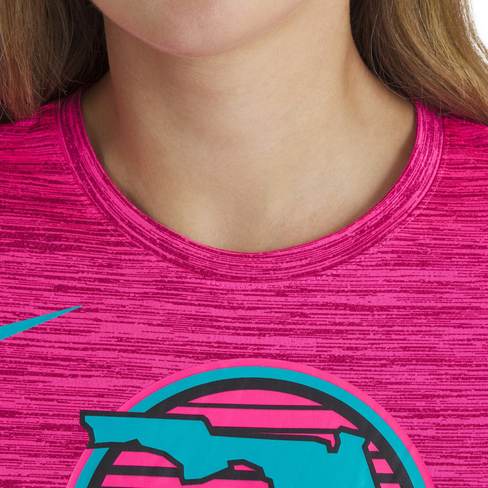 Miami Marlins Women's 2025 City Connect Authentic Collection Velocity Dri-FIT T-Shirt Pink