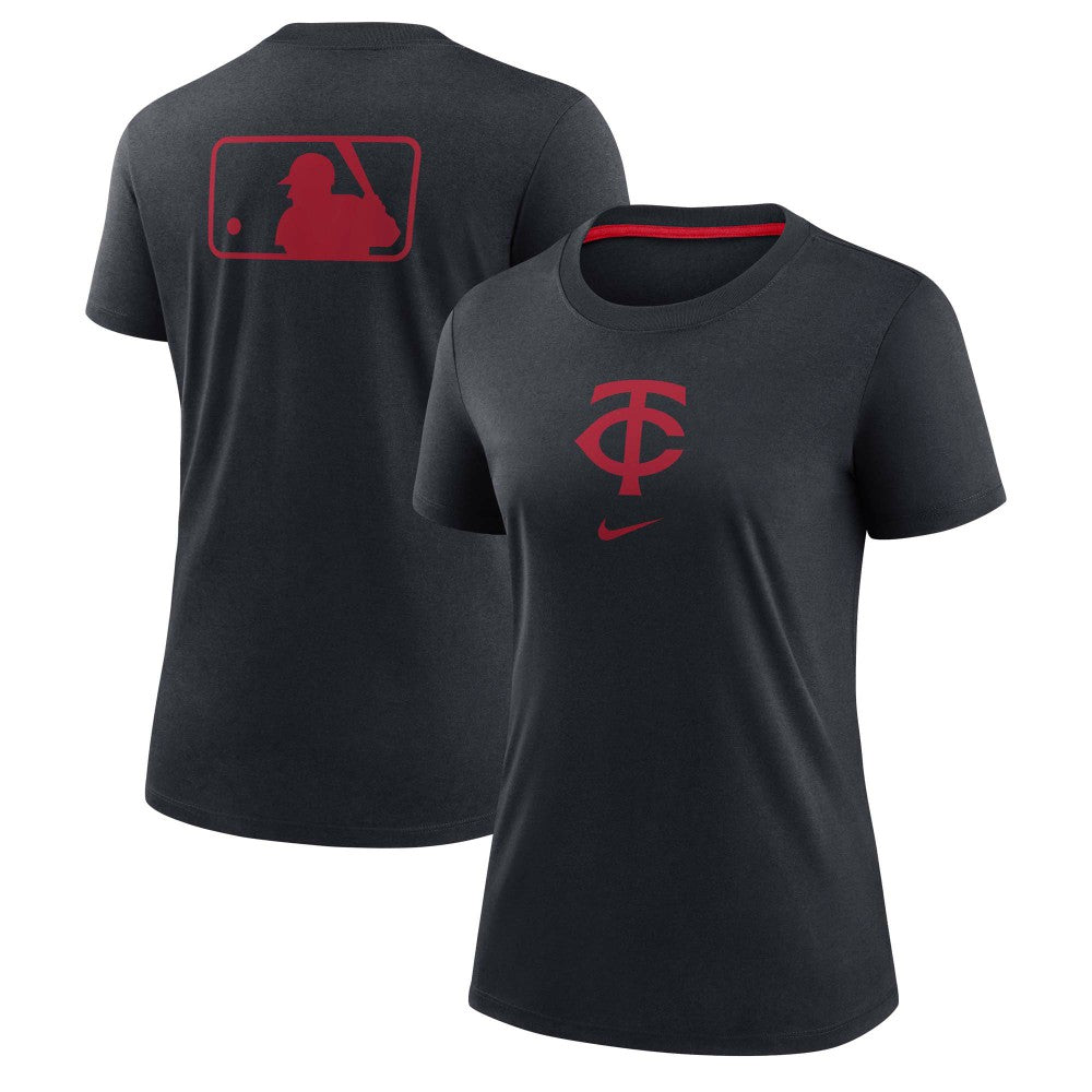 Minnesota Twins Women's Authentic Collection Early Work Tri-Blend T-Shirt Navy