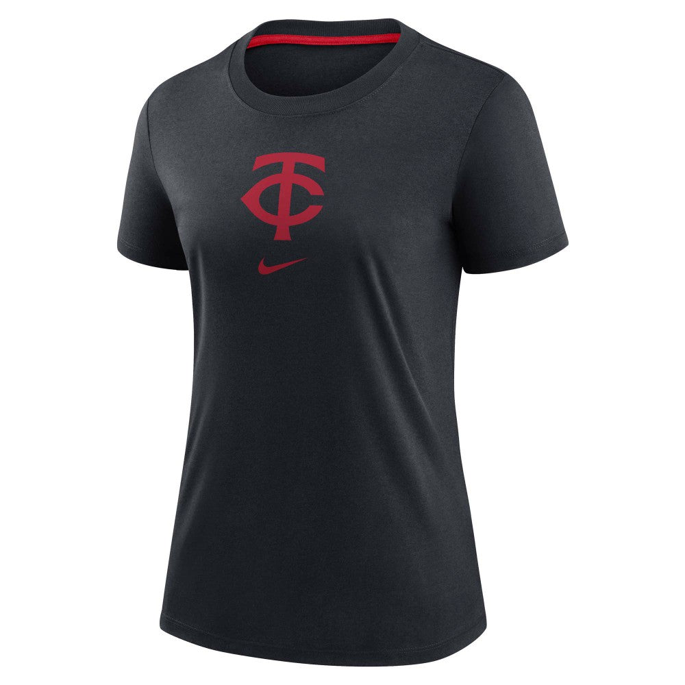 Minnesota Twins Women's Authentic Collection Early Work Tri-Blend T-Shirt Navy