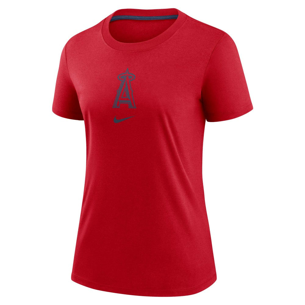 Los Angeles Angels Women's Authentic Collection Early Work Tri-Blend T-Shirt Red