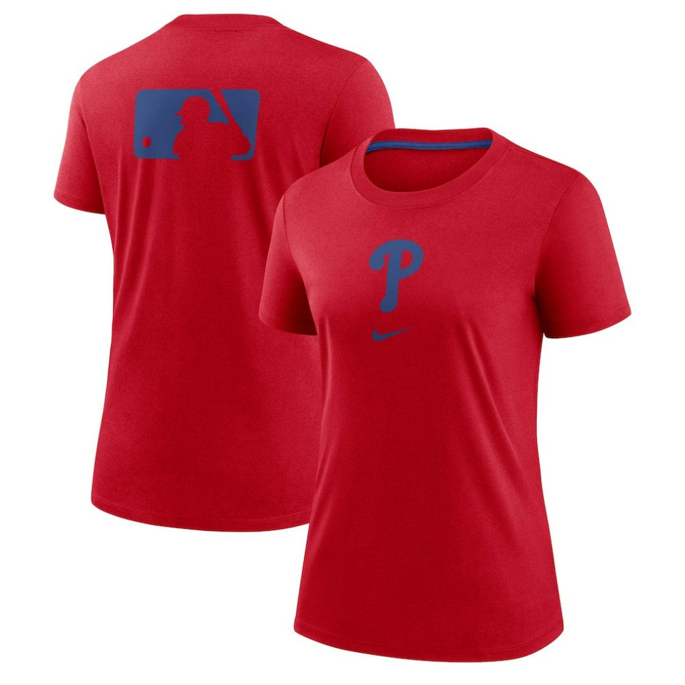 Philadelphia Phillies Women's Authentic Collection Early Work Tri-Blend T-Shirt Red
