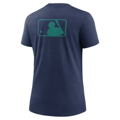 Seattle Mariners Women's Authentic Collection Early Work Tri-Blend T-Shirt Navy
