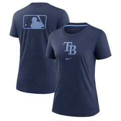 Tampa Bay Rays Women's Authentic Collection Early Work Tri-Blend T-Shirt Navy
