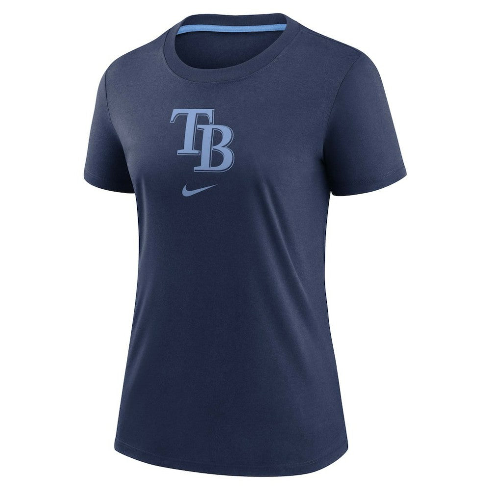 Tampa Bay Rays Women's Authentic Collection Early Work Tri-Blend T-Shirt Navy